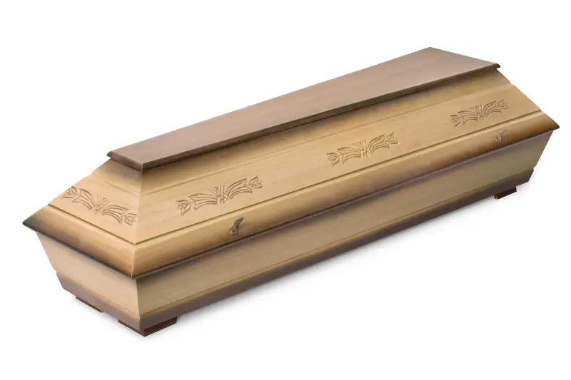 Obřadová rakev N1/TU karamel