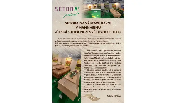 SETORA na výstavě rakví v Mannheimu